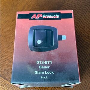 Bauer Black Slam Lock RV Door Handle With Lock